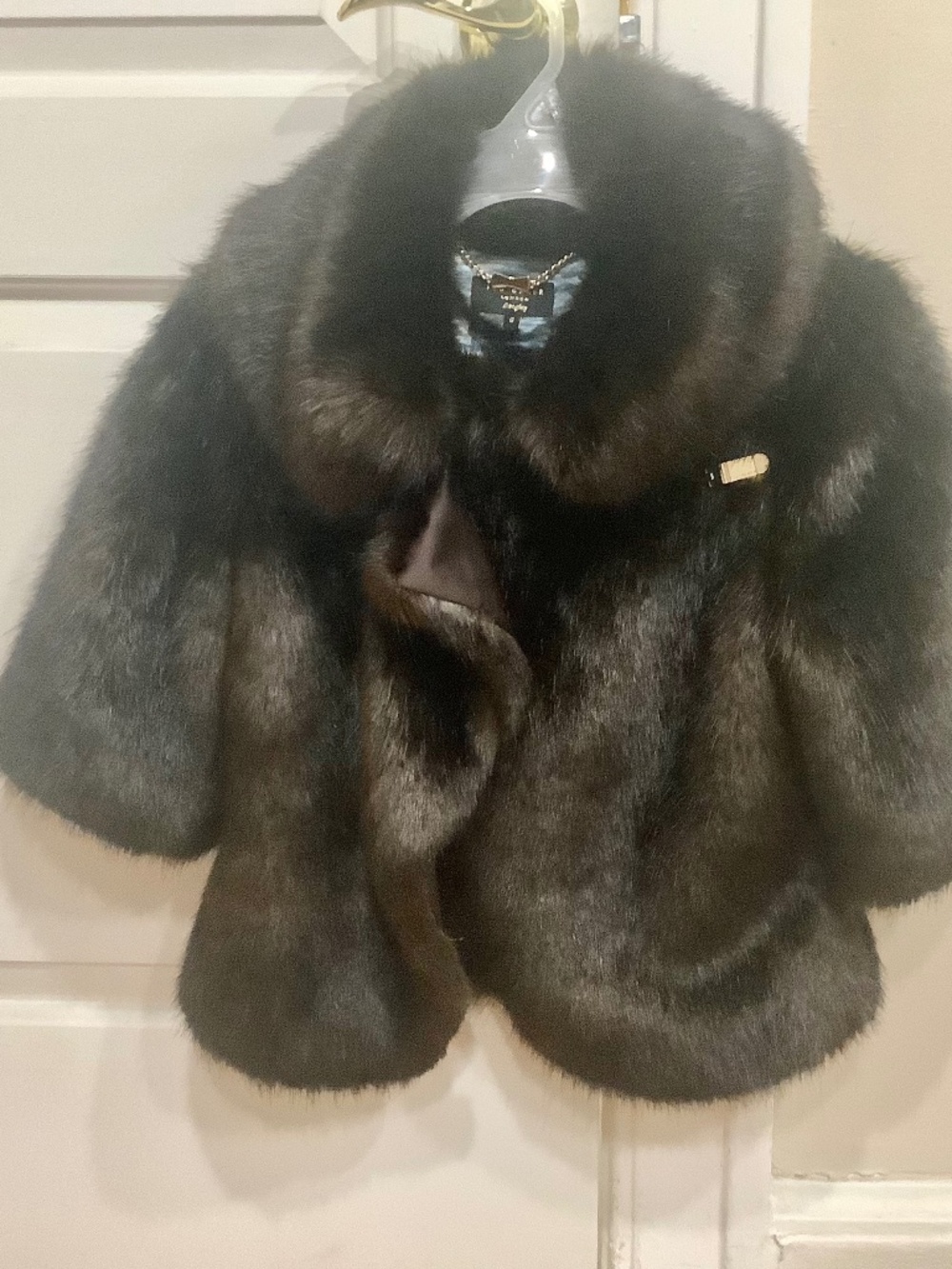 TED BAKER faux fur brown jacket